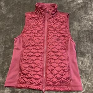 L.L. Bean Quilted Vest Women’s Small Purple Raspberry Full Zip Thinsulate